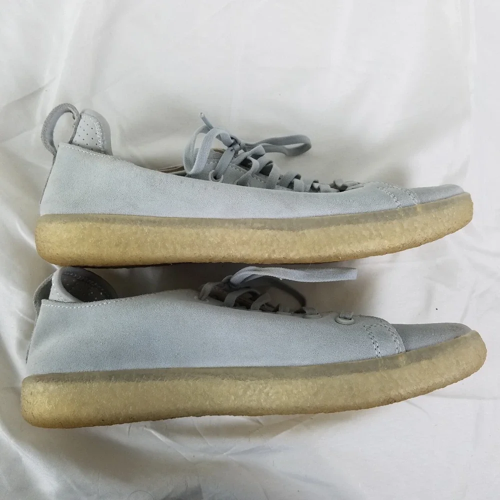 Bluprint Shoes Womens 7.5 Gray Suede Low‎ Top Lace Up Athletic Sneakers